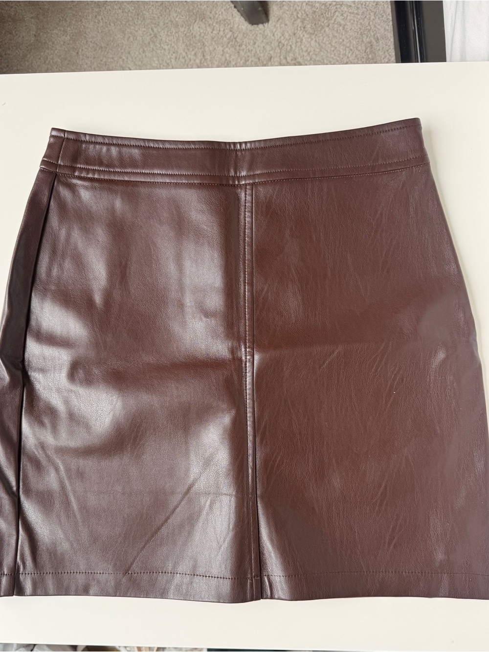 Nasty Gal Faux Leather Mini Skirt in chocolate Brown